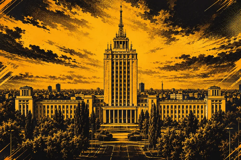 Ilustrație a Casei Presei din București