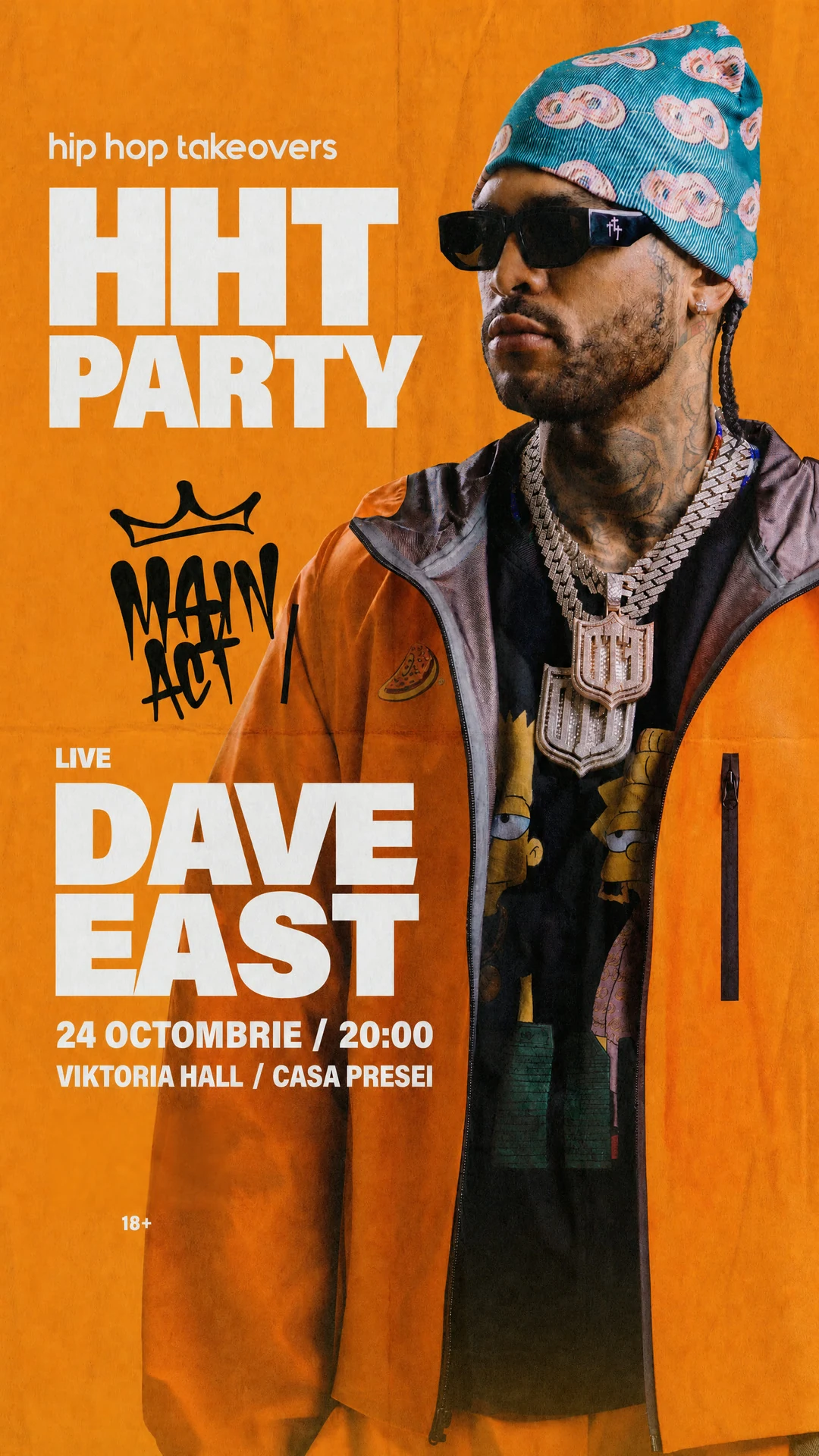 Afișul HHT PARTY: Dave East, main act live, 24 octombrie, 20:00, Viktoria Hall / Casa Presei